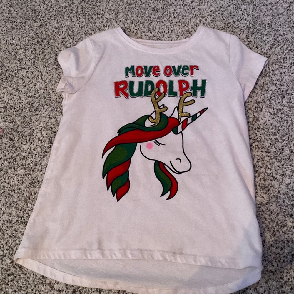 Christmas unicorn rainbow shirt